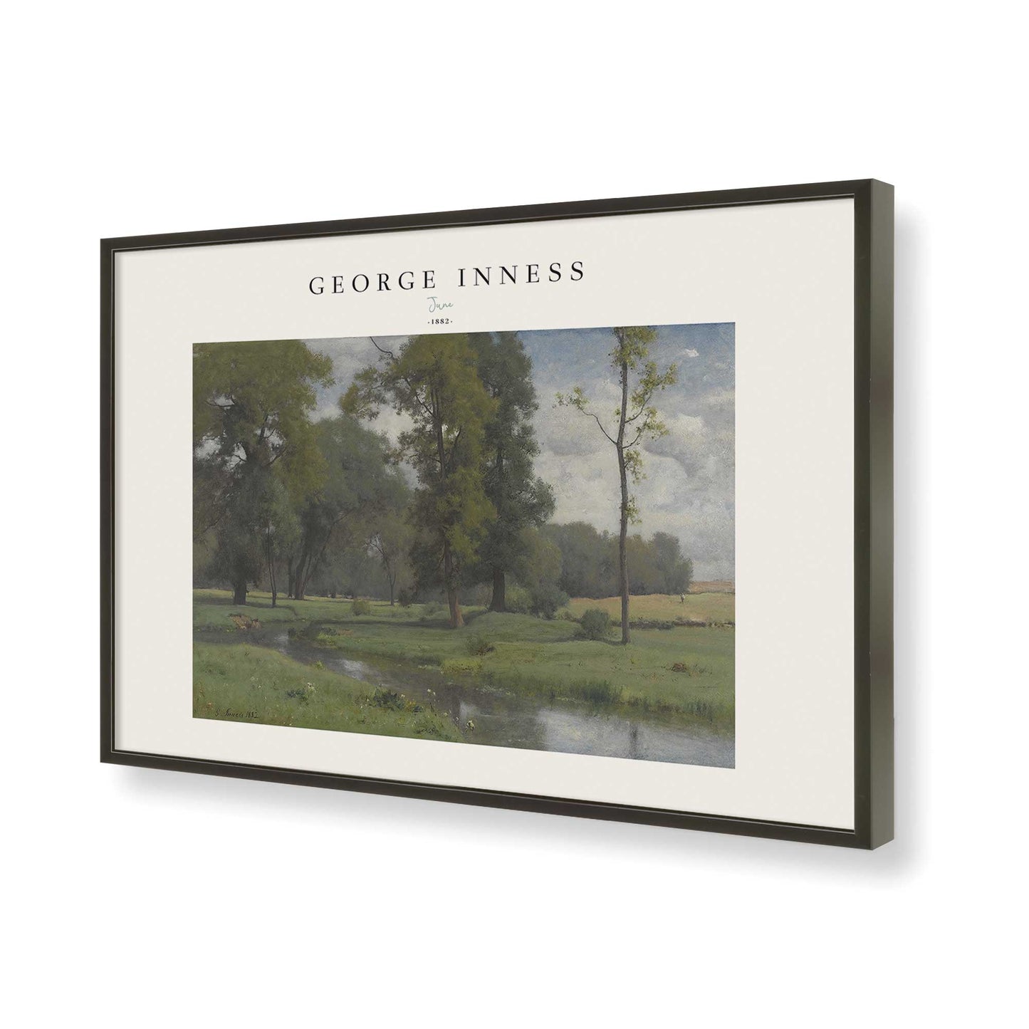 [Color:Satin Black], Picture of art in a Satin Black frame of the corner