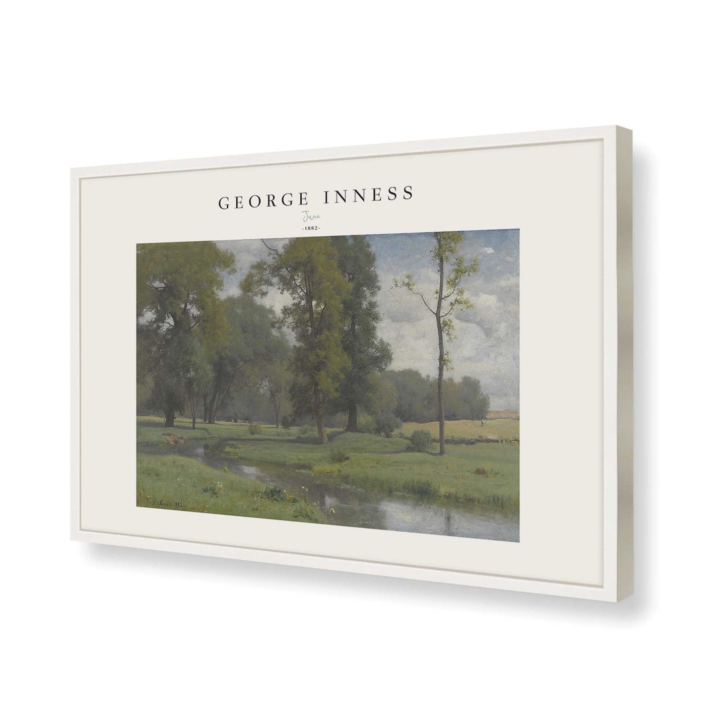 [Color:Opaque White], Picture of art in a Opaque White frame of the corner