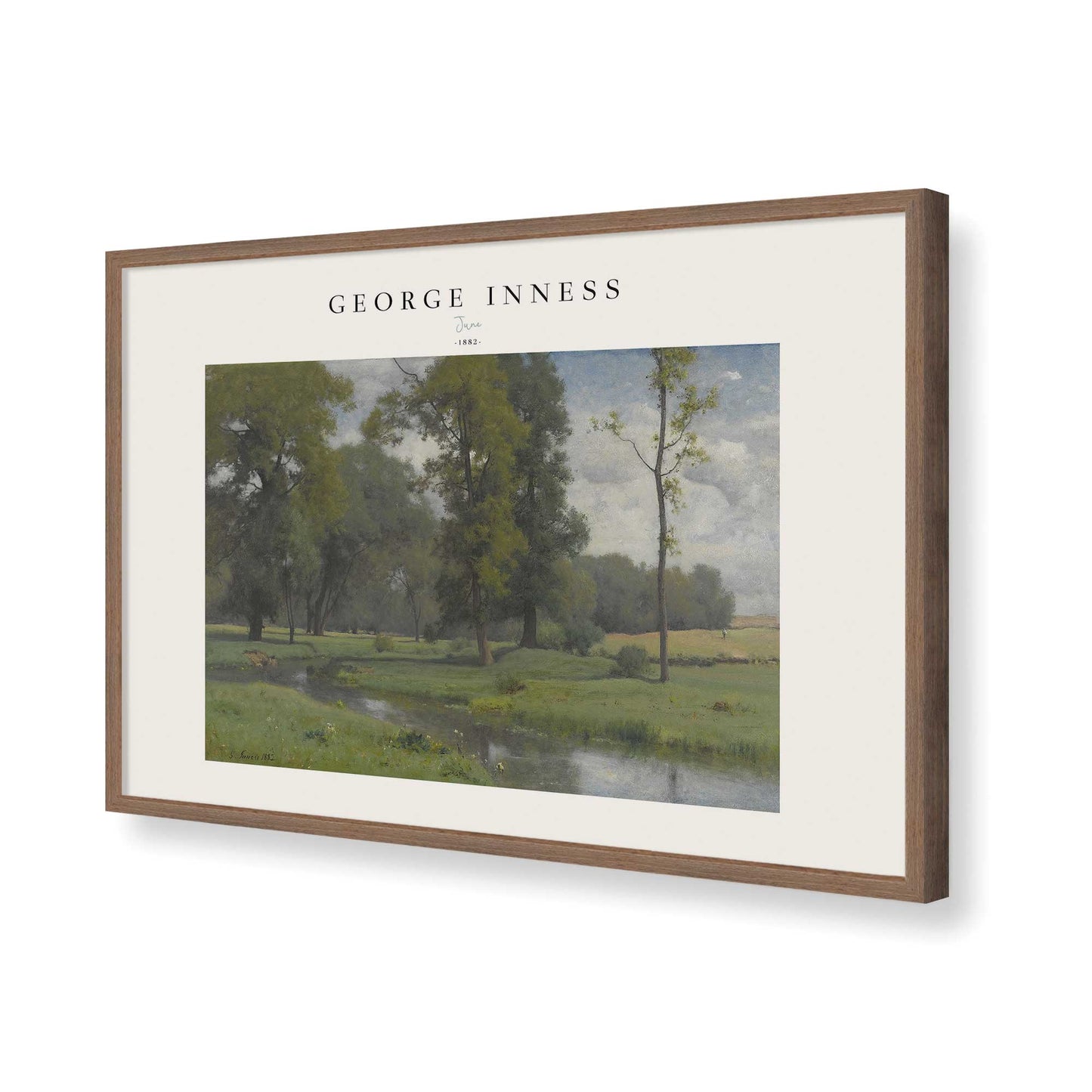 [Color:Walnut], Picture of art in a Walnut frame of the corner