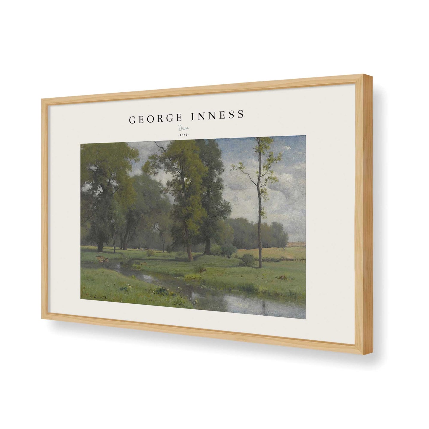 [Color:American Maple], Picture of art in a American Maple frame of the corner