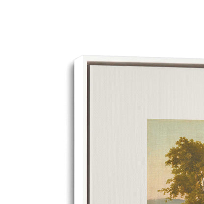 [Color:Opaque White], Picture of art in a White frame at an angle