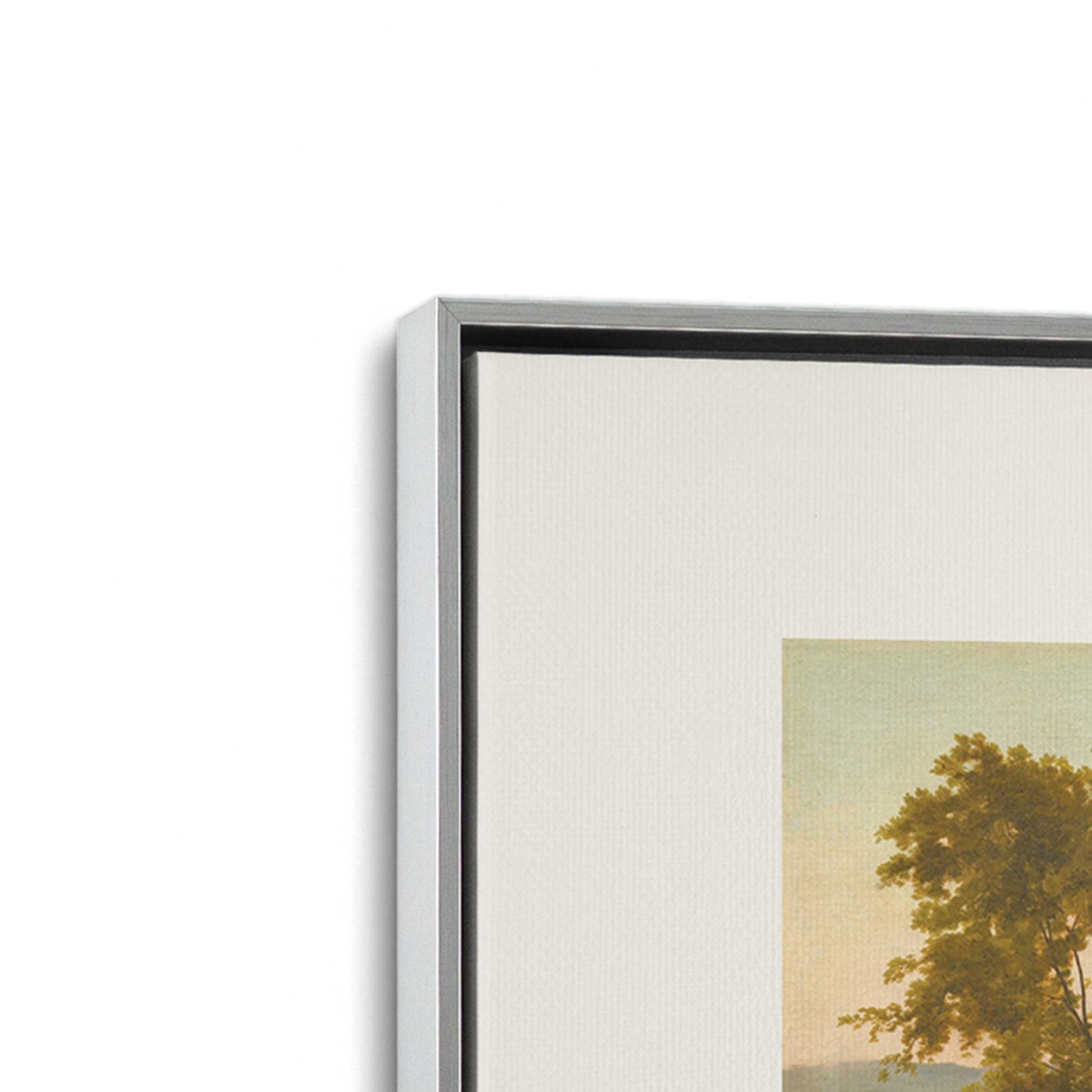 [Color:Polished Chrome], Picture of art in a Polished Chrome frame at an angle
