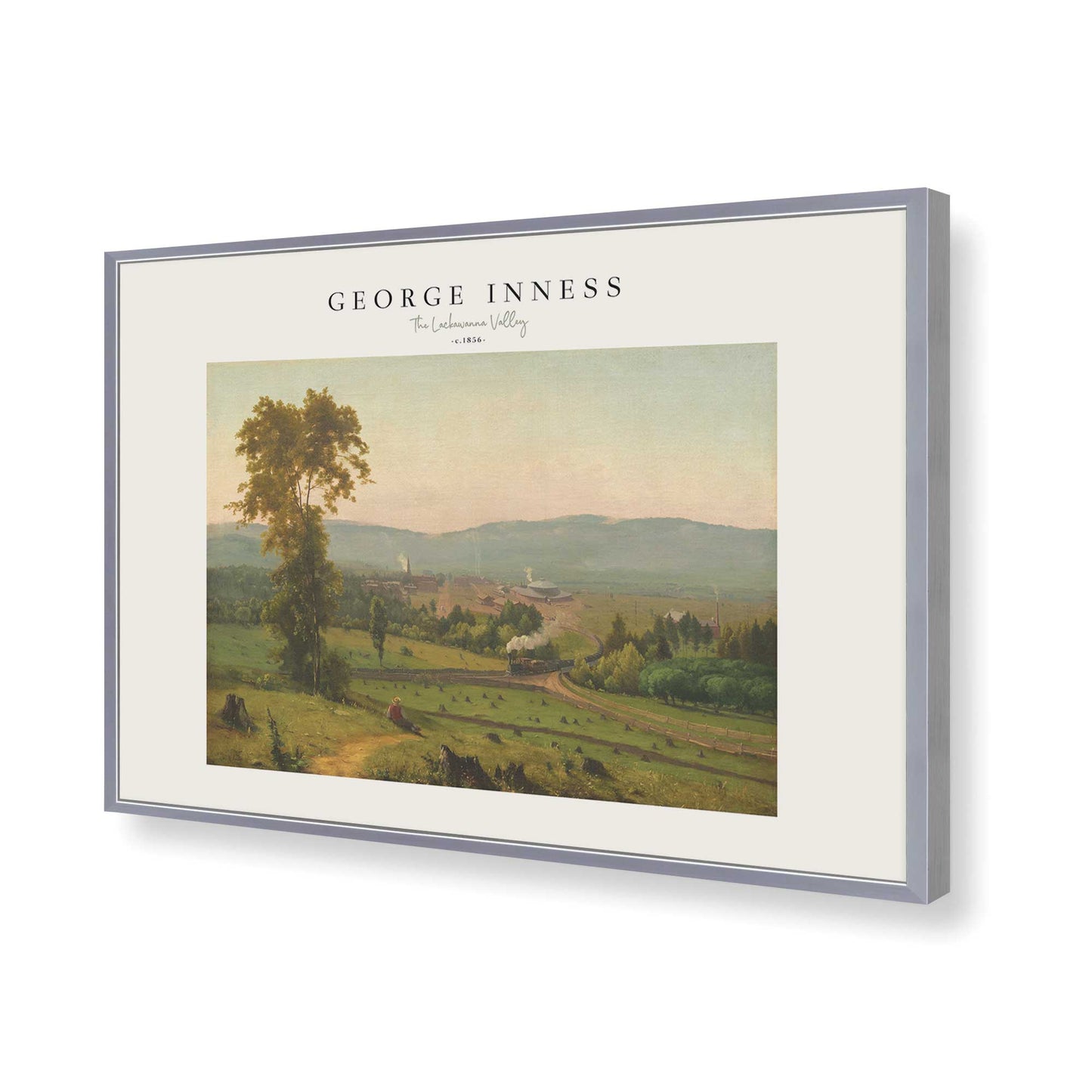 [Color:Polished Chrome], Picture of art in a Polished Chrome frame of the corner