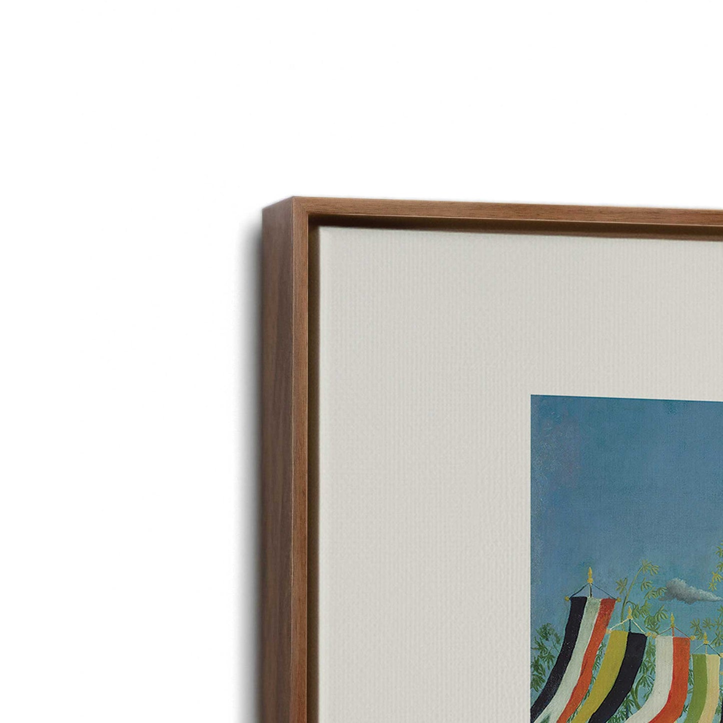 [Color:Walnut], Picture of art in a Walnut frame at an angle
