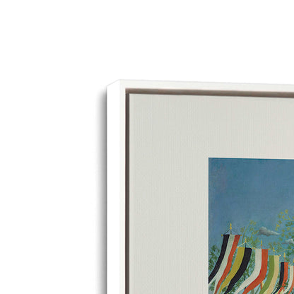[Color:Opaque White], Picture of art in a White frame at an angle