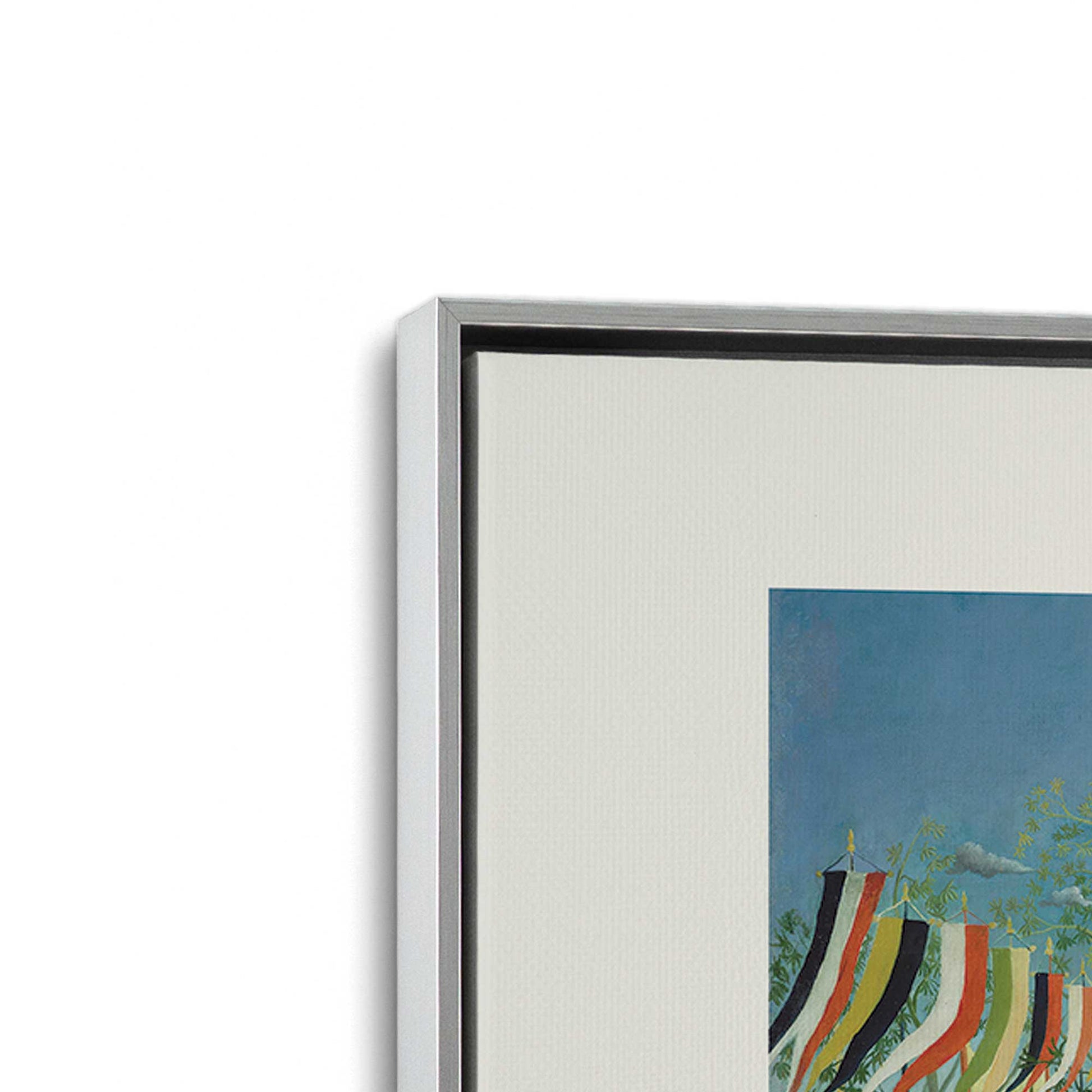 [Color:Polished Chrome], Picture of art in a Polished Chrome frame at an angle