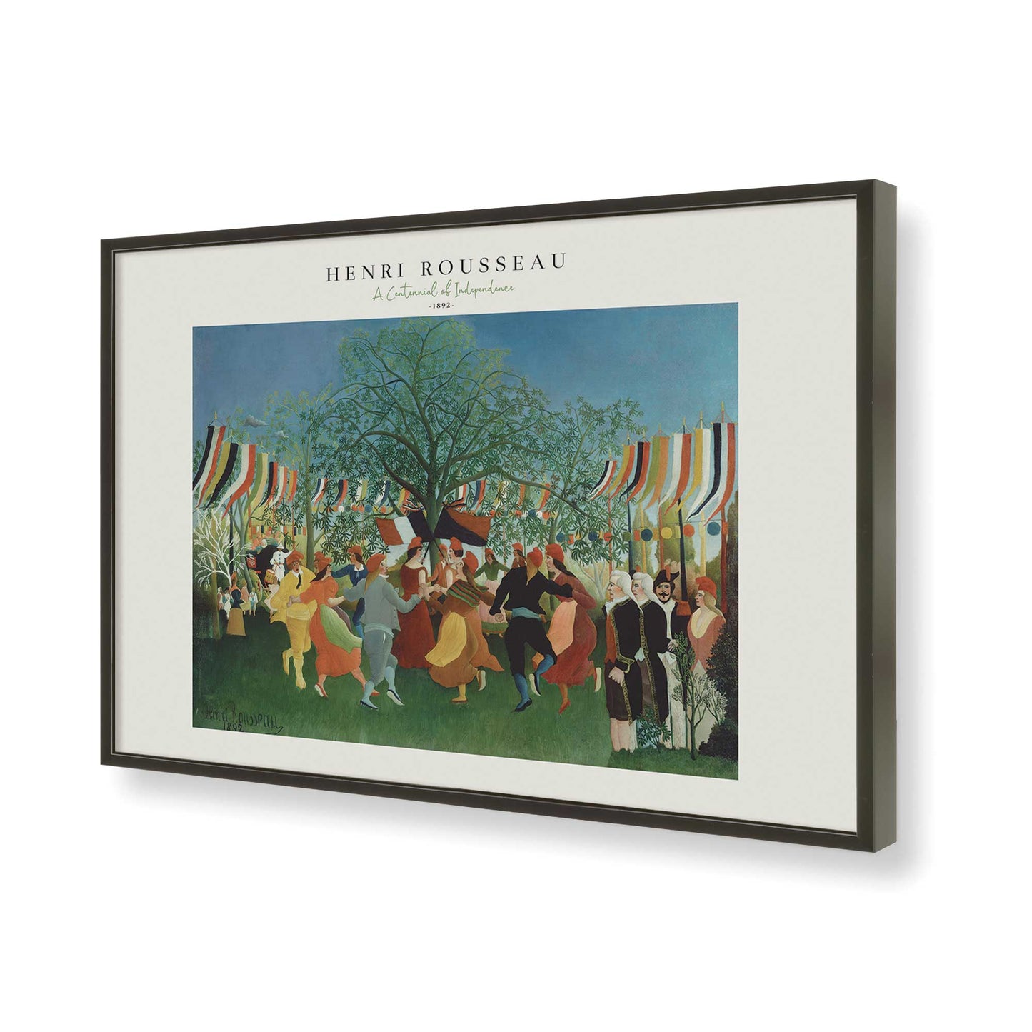 [Color:Satin Black], Picture of art in a Satin Black frame of the corner