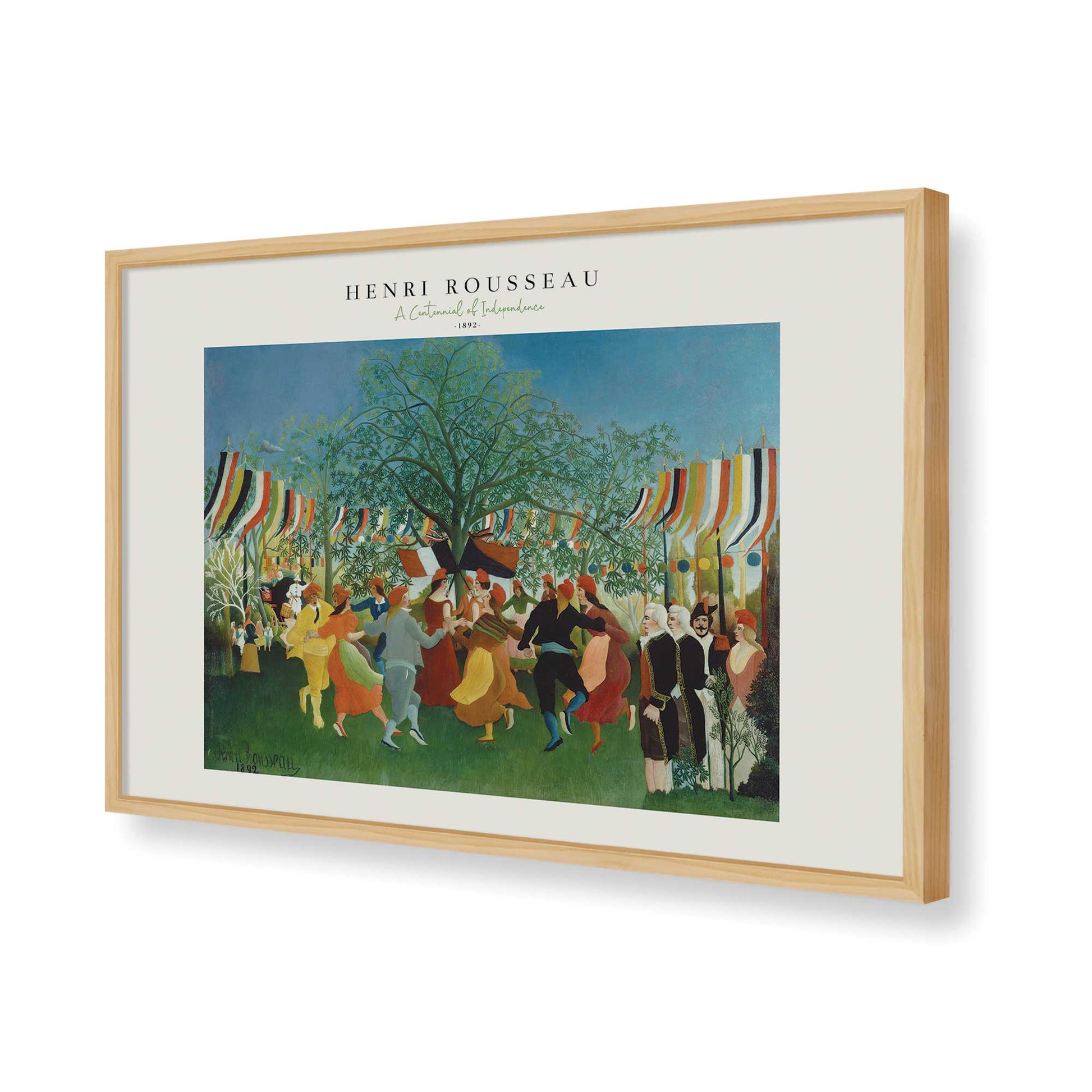 [Color:American Maple], Picture of art in a American Maple frame of the corner