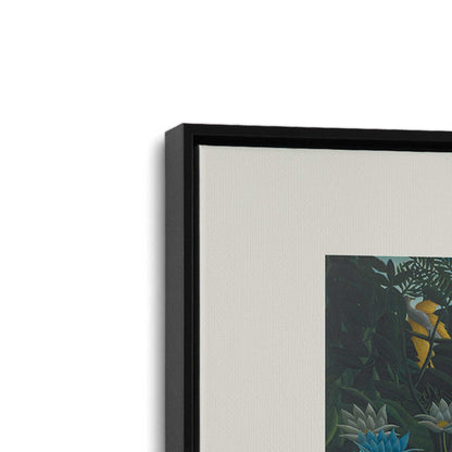 [Color:Satin Black], Picture of art in a Satin Black frame at an angle