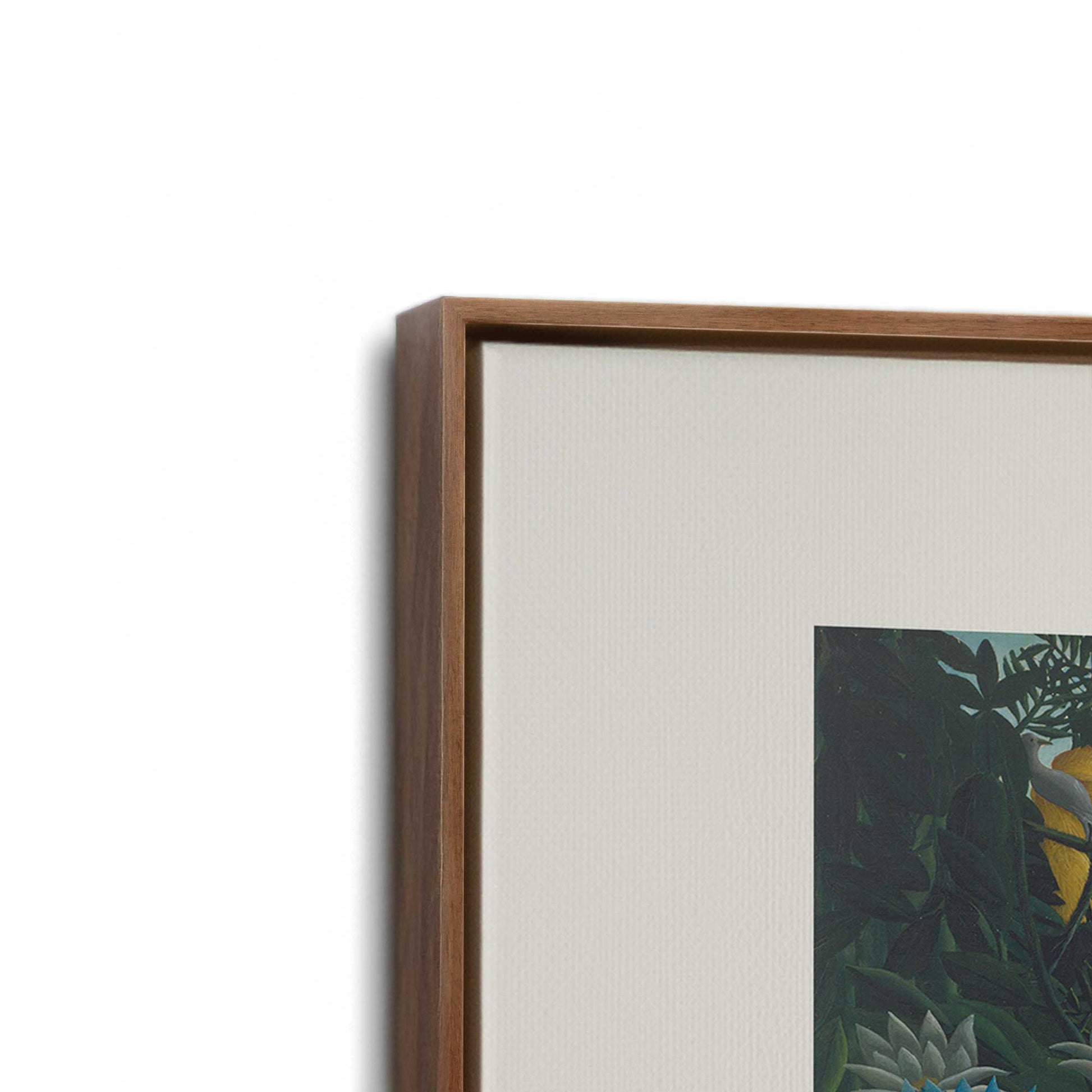 [Color:Walnut], Picture of art in a Walnut frame at an angle