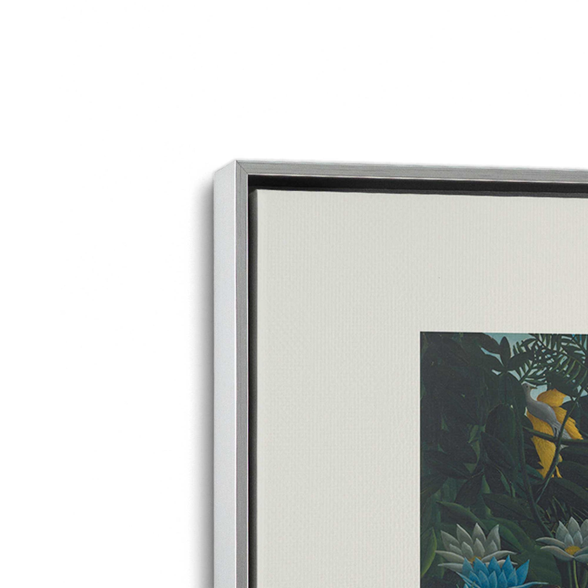 [Color:Polished Chrome], Picture of art in a Polished Chrome frame at an angle