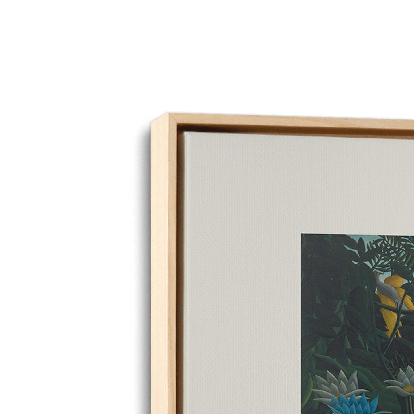 [Color:American Maple], Picture of art in a American Maple frame at an angle