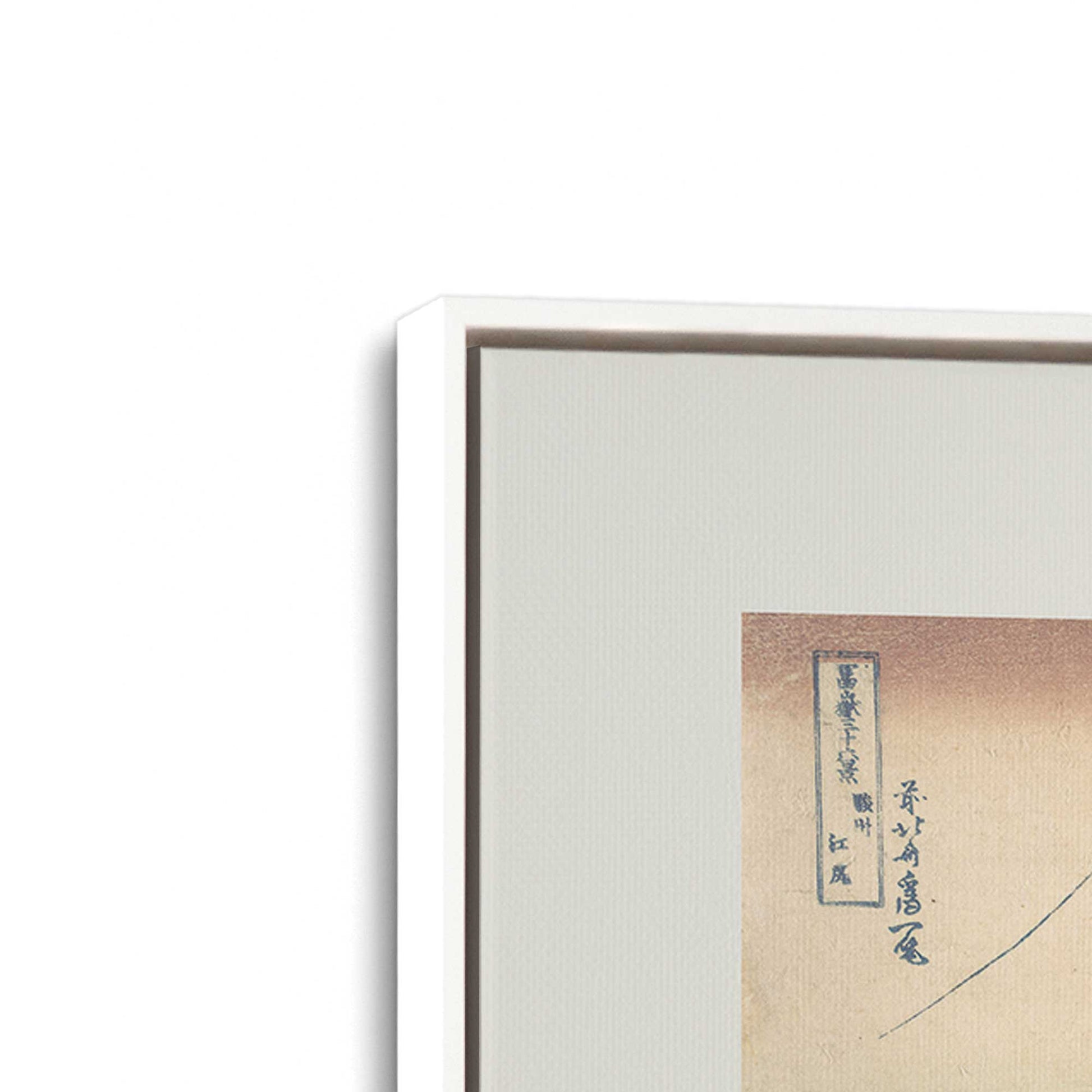 [Color:Opaque White], Picture of art in a White frame at an angle