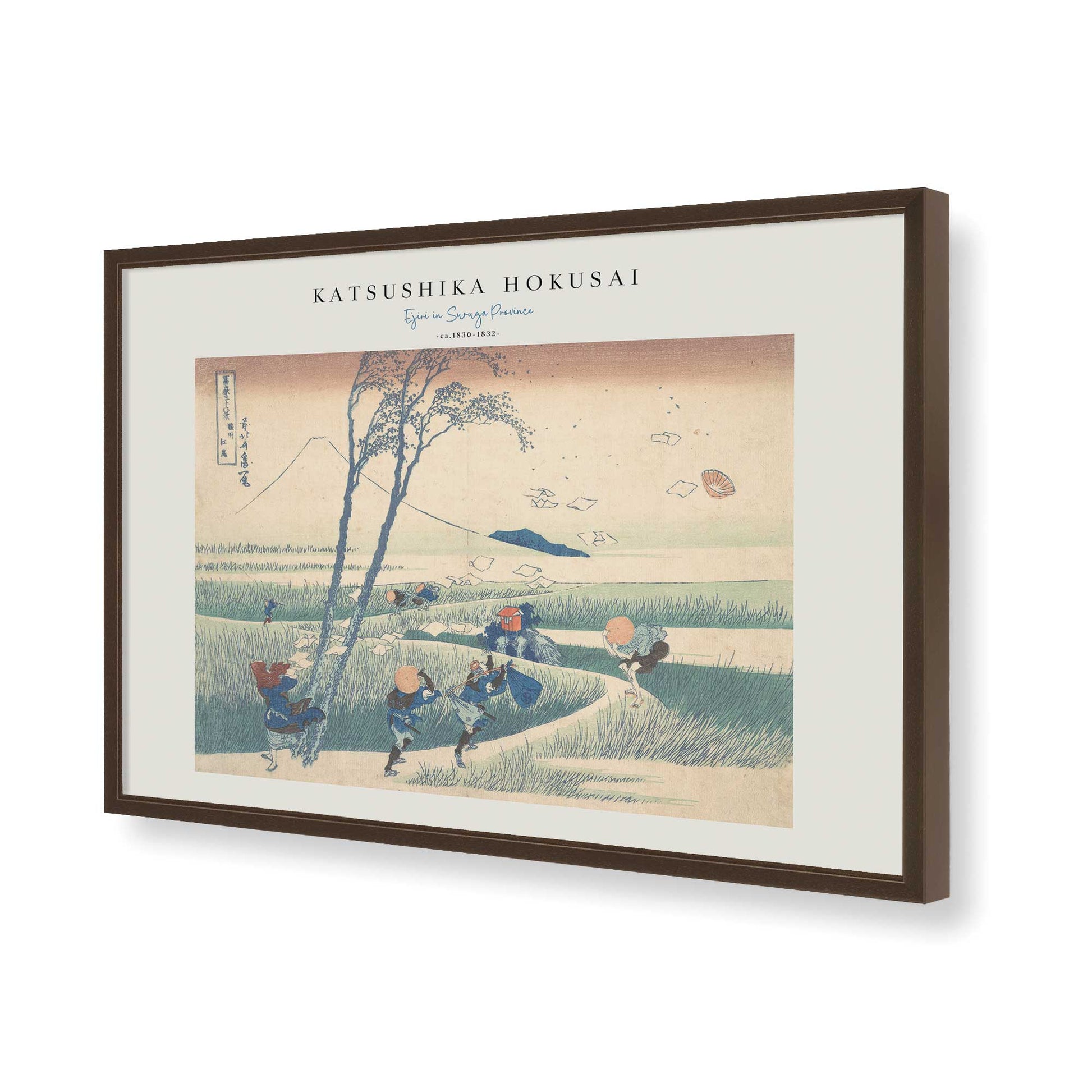 [Color:Brown], Picture of art in a Brown frame of the corner