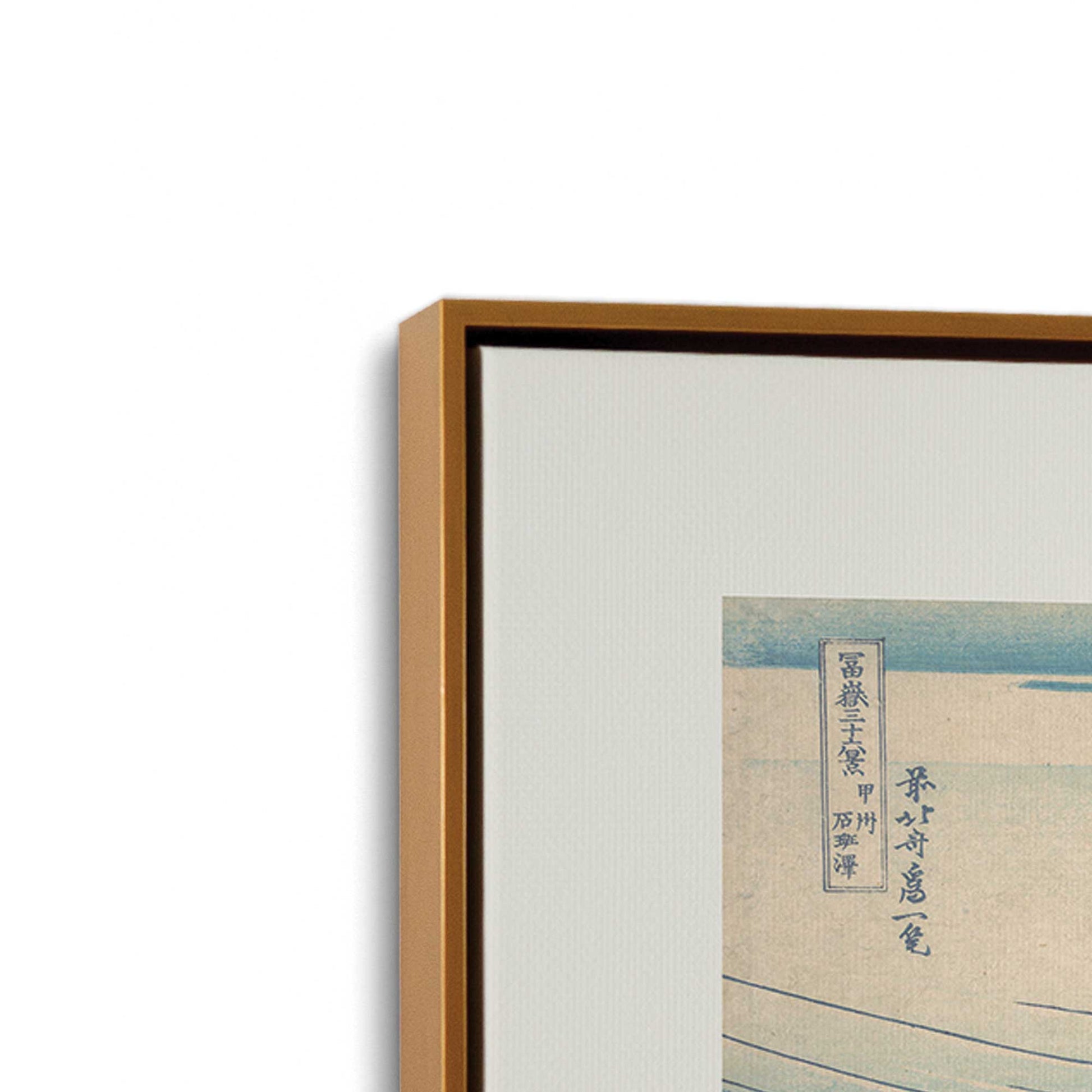 [Color:Polished Gold], Picture of art in a Polished Gold frame at an angle