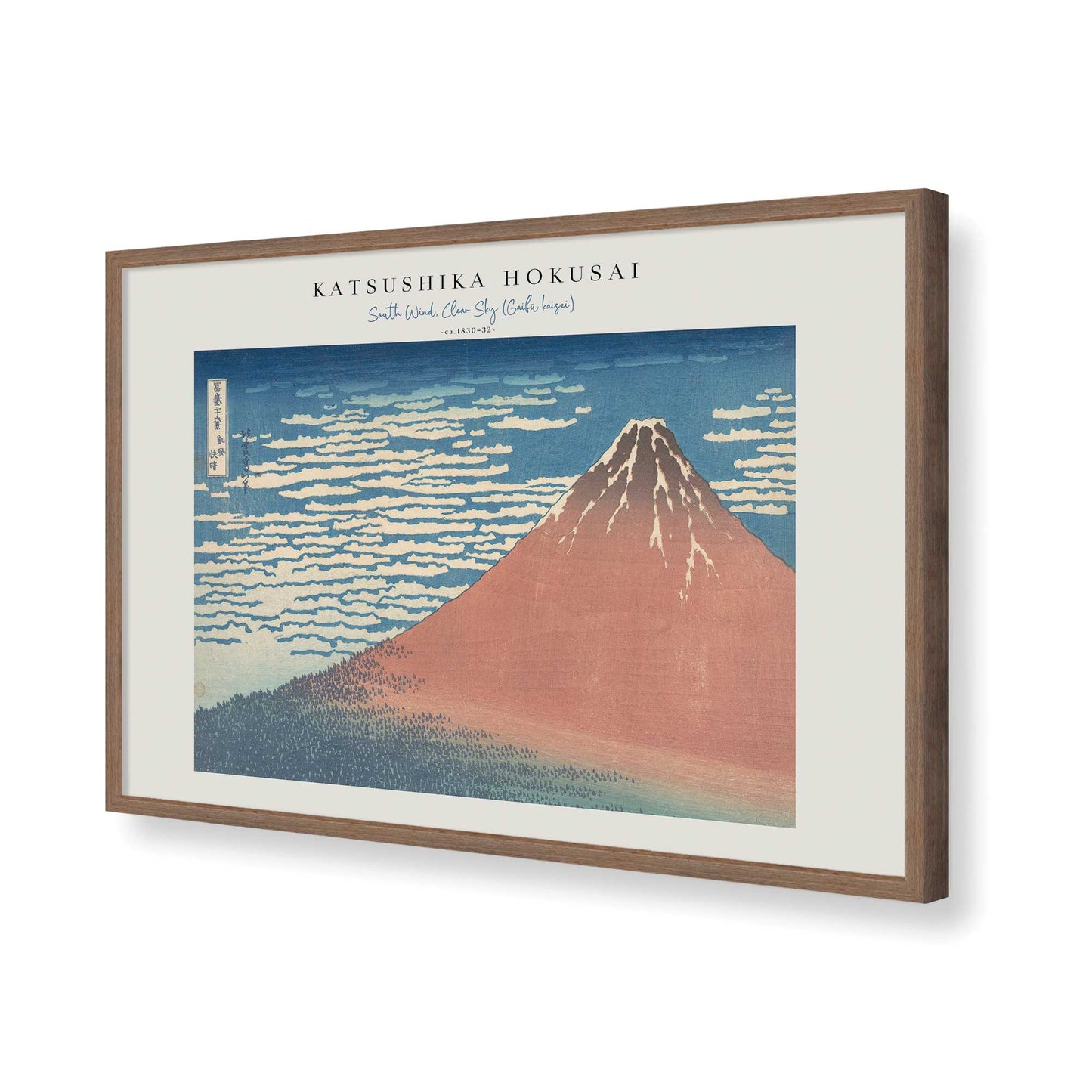 [Color:Walnut], Picture of art in a Walnut frame of the corner