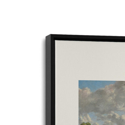 [Color:Satin Black], Picture of art in a Satin Black frame at an angle