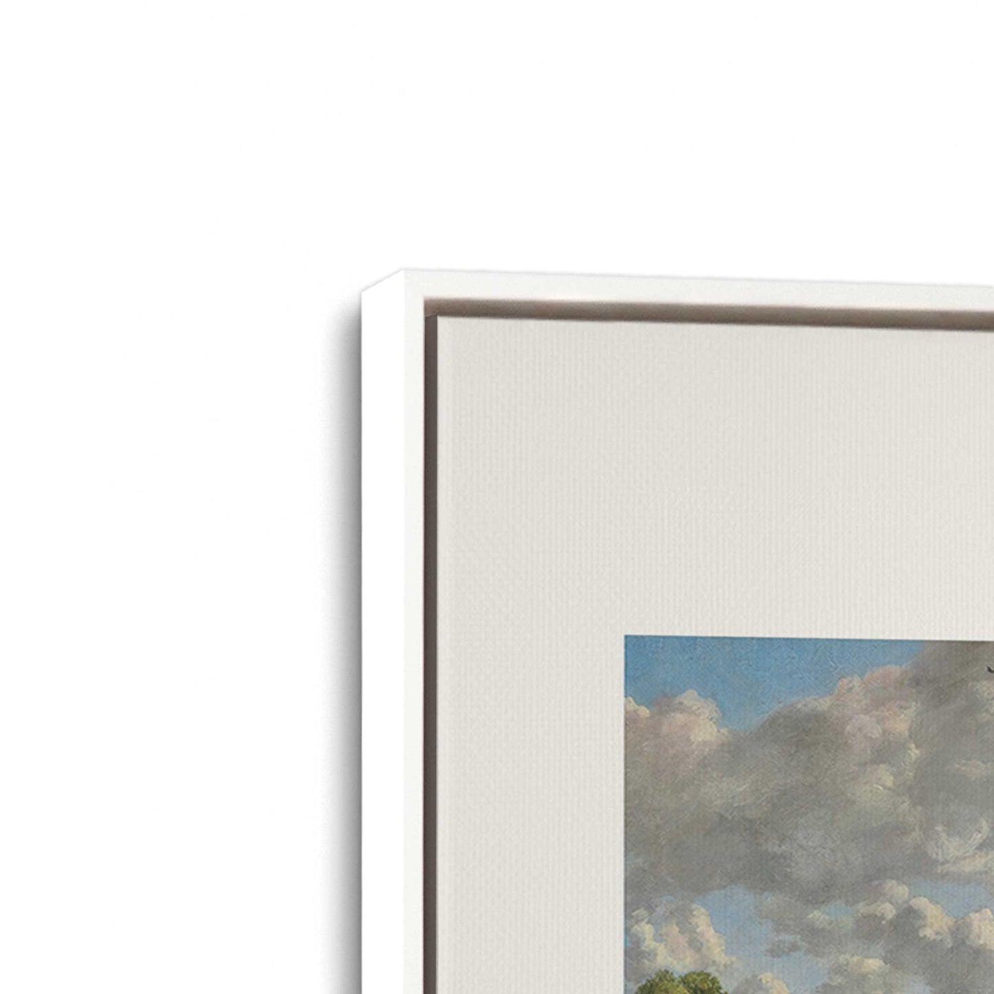 [Color:Opaque White], Picture of art in a White frame at an angle