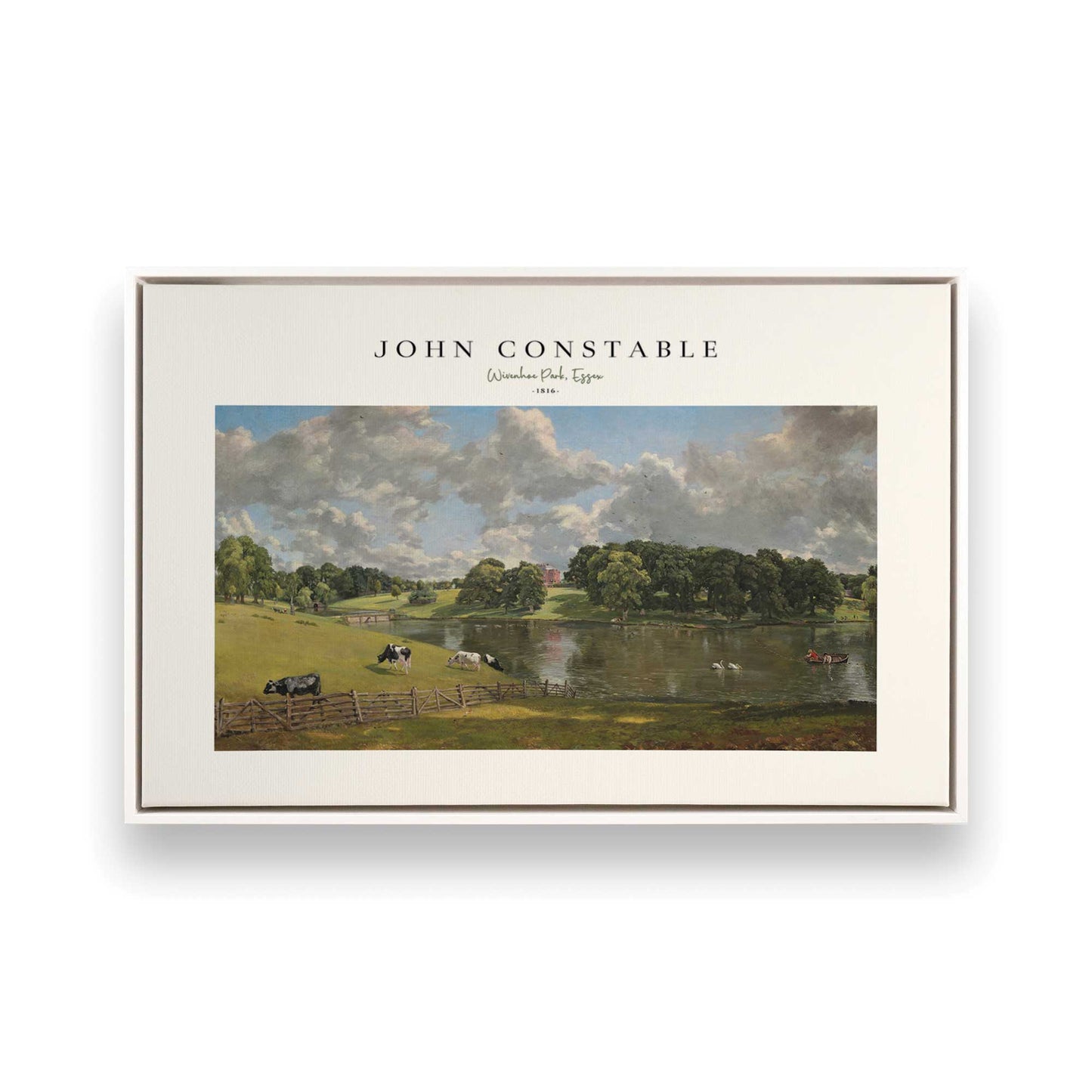 [Color:Opaque White], Picture of art in a White frame