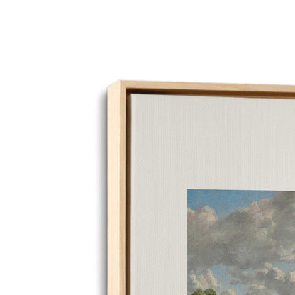 [Color:American Maple], Picture of art in a American Maple frame at an angle