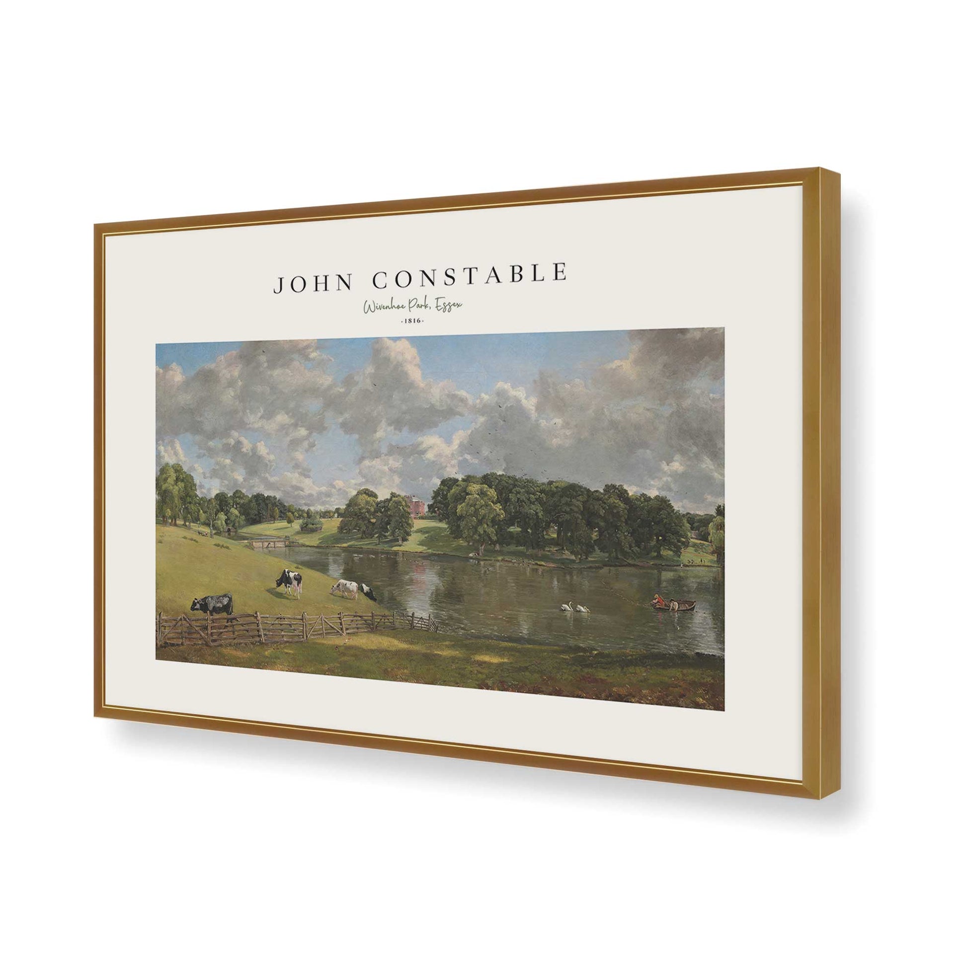 [Color:Polished Gold], Picture of art in a Polished Gold frame of the corner