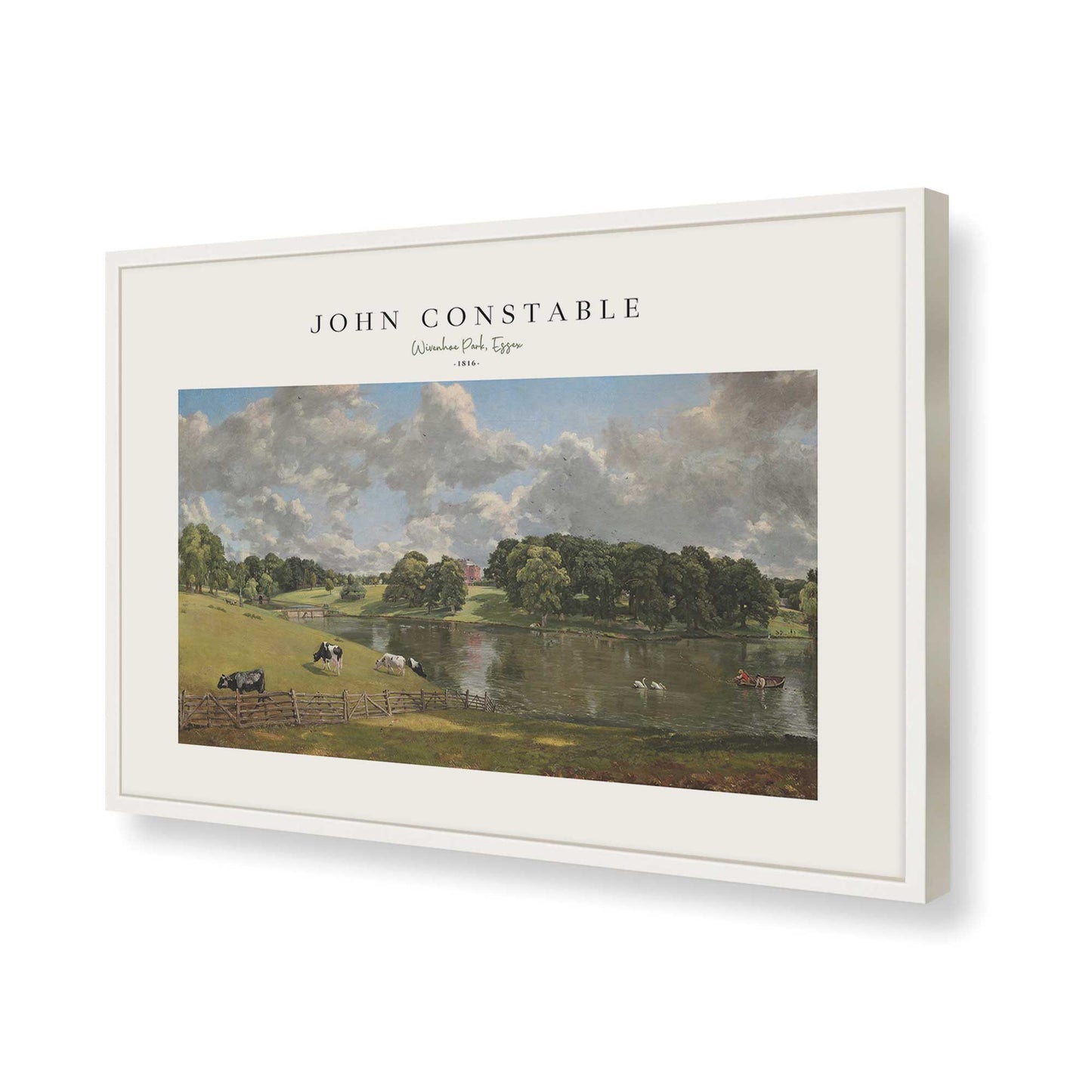 [Color:Opaque White], Picture of art in a Opaque White frame of the corner