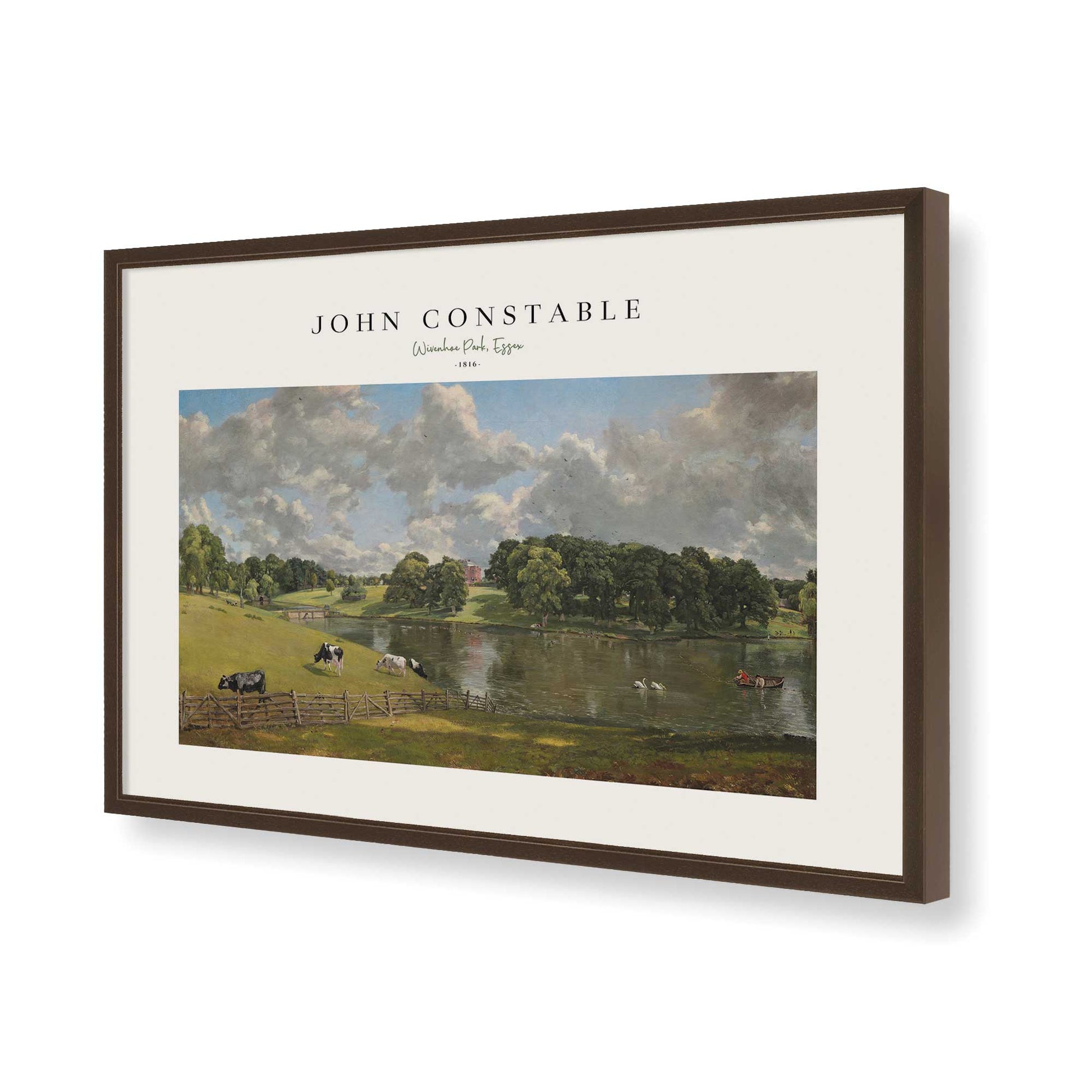 [Color:Brown], Picture of art in a Brown frame of the corner