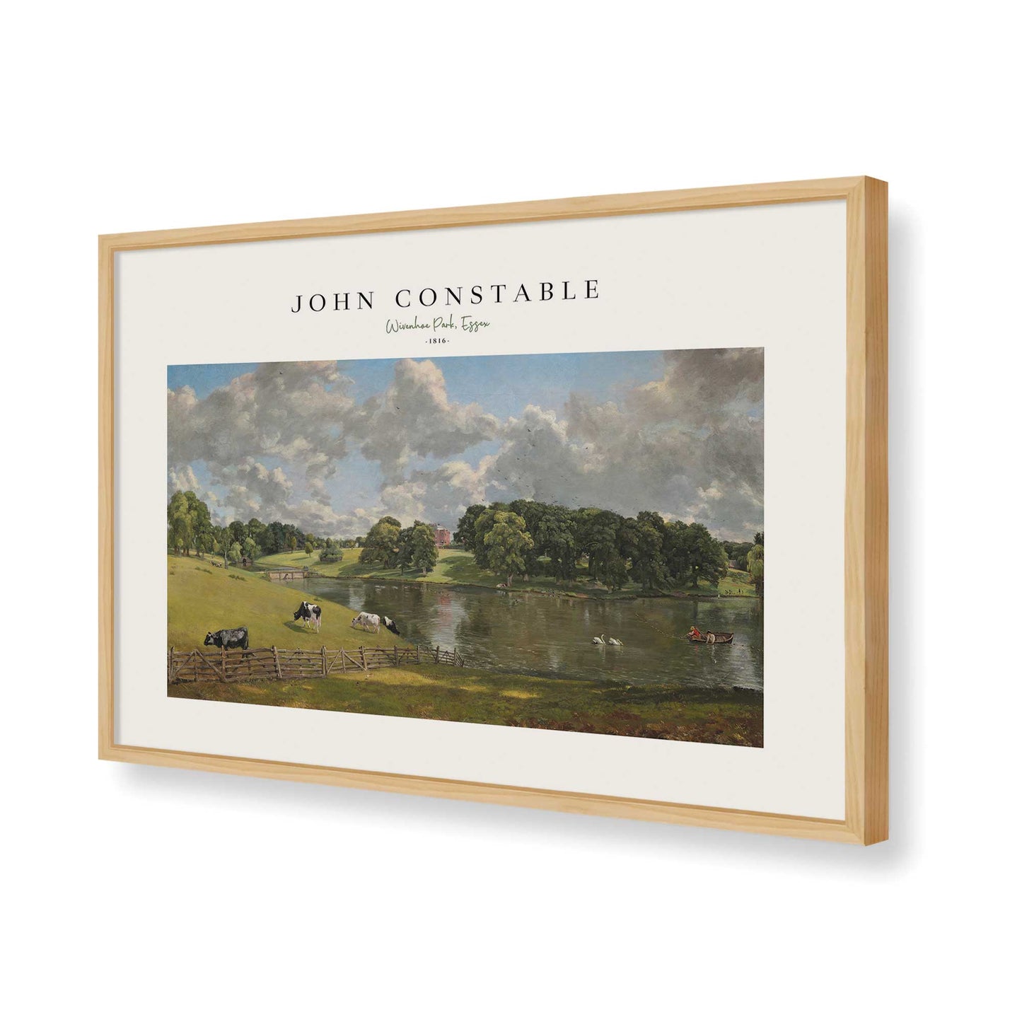 [Color:American Maple], Picture of art in a American Maple frame of the corner