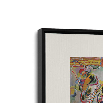 [Color:Satin Black], Picture of art in a Satin Black frame at an angle