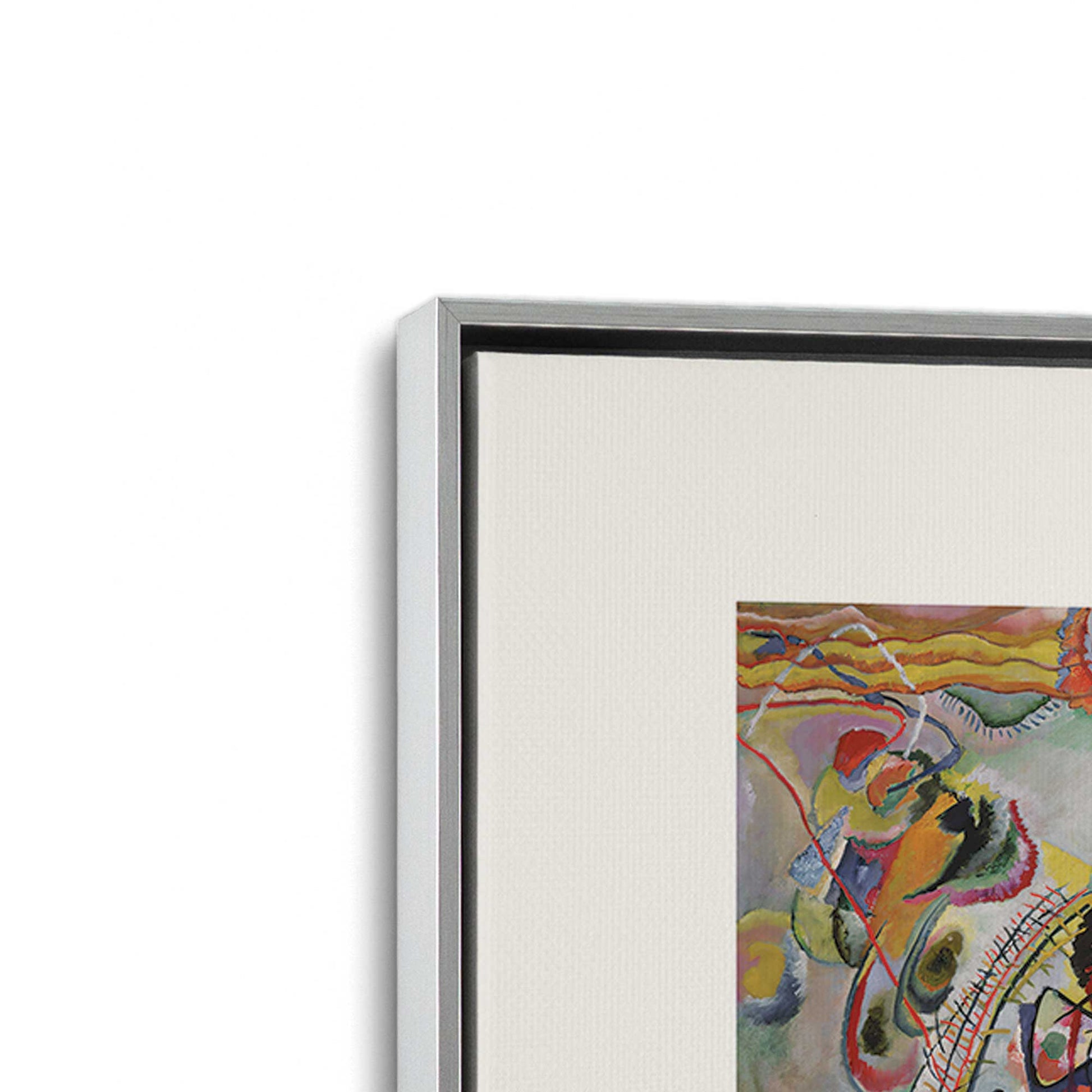 [Color:Polished Chrome], Picture of art in a Polished Chrome frame at an angle