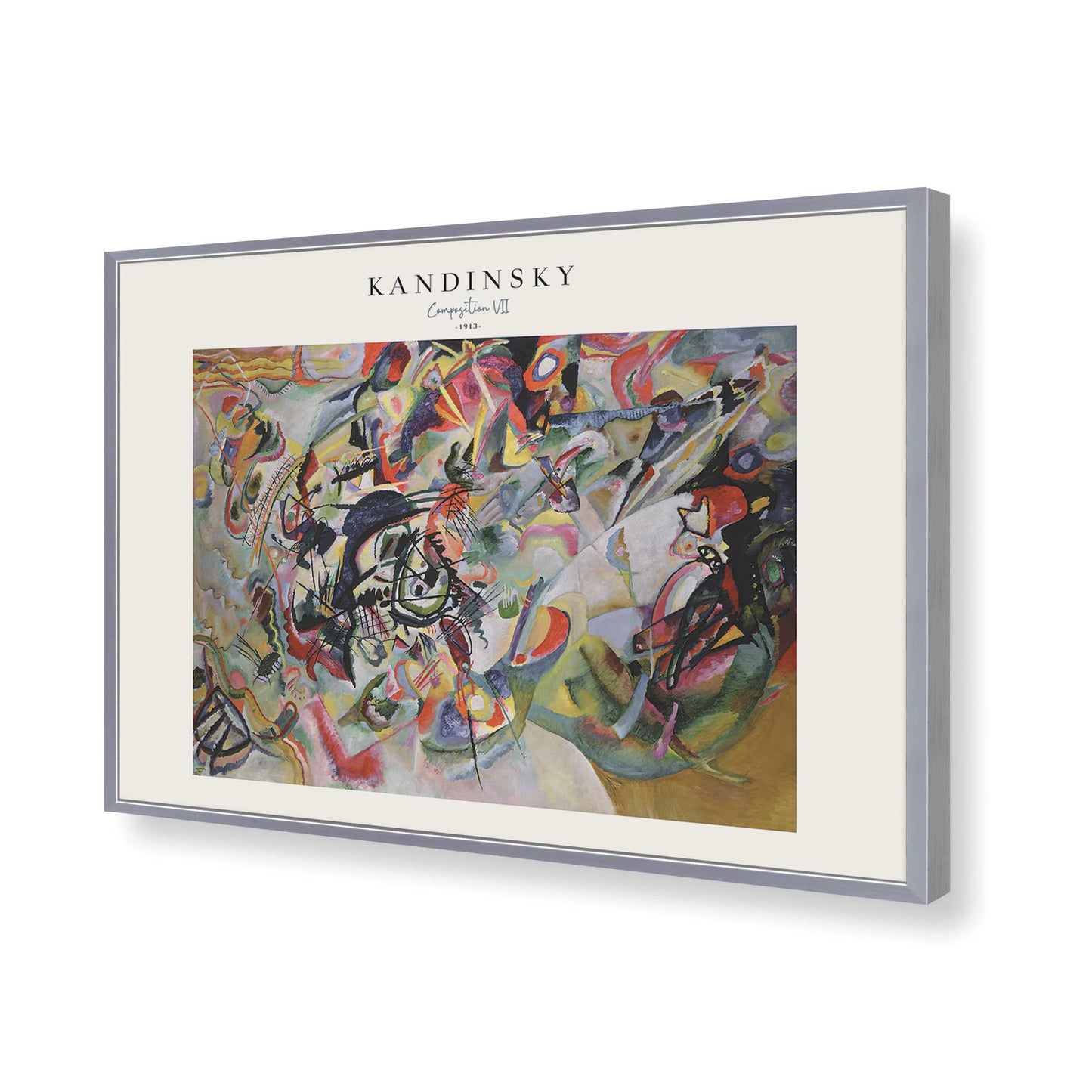 [Color:Polished Chrome], Picture of art in a Polished Chrome frame of the corner