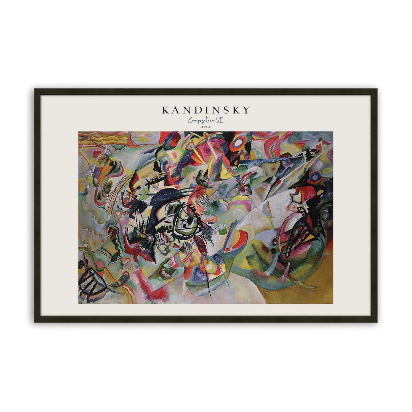 [Color:Satin Black], Picture of art in a Satin Black frame