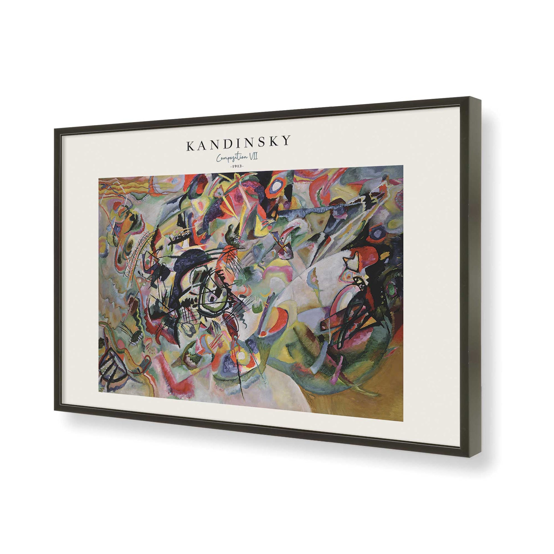 [Color:Satin Black], Picture of art in a Satin Black frame of the corner