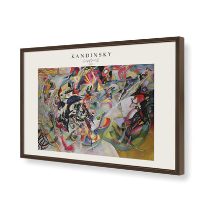 [Color:Brown], Picture of art in a Brown frame of the corner