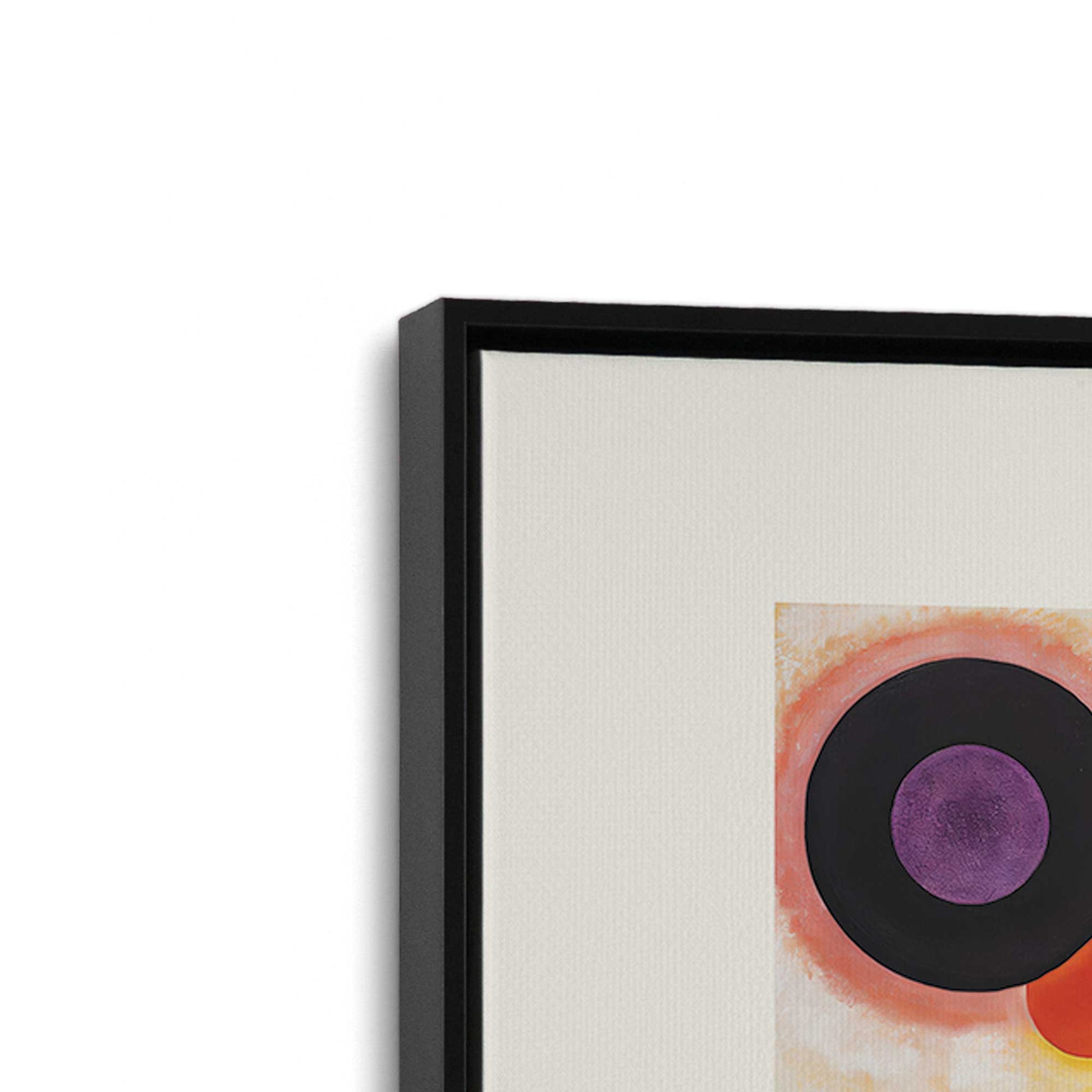 [Color:Satin Black], Picture of art in a Satin Black frame at an angle