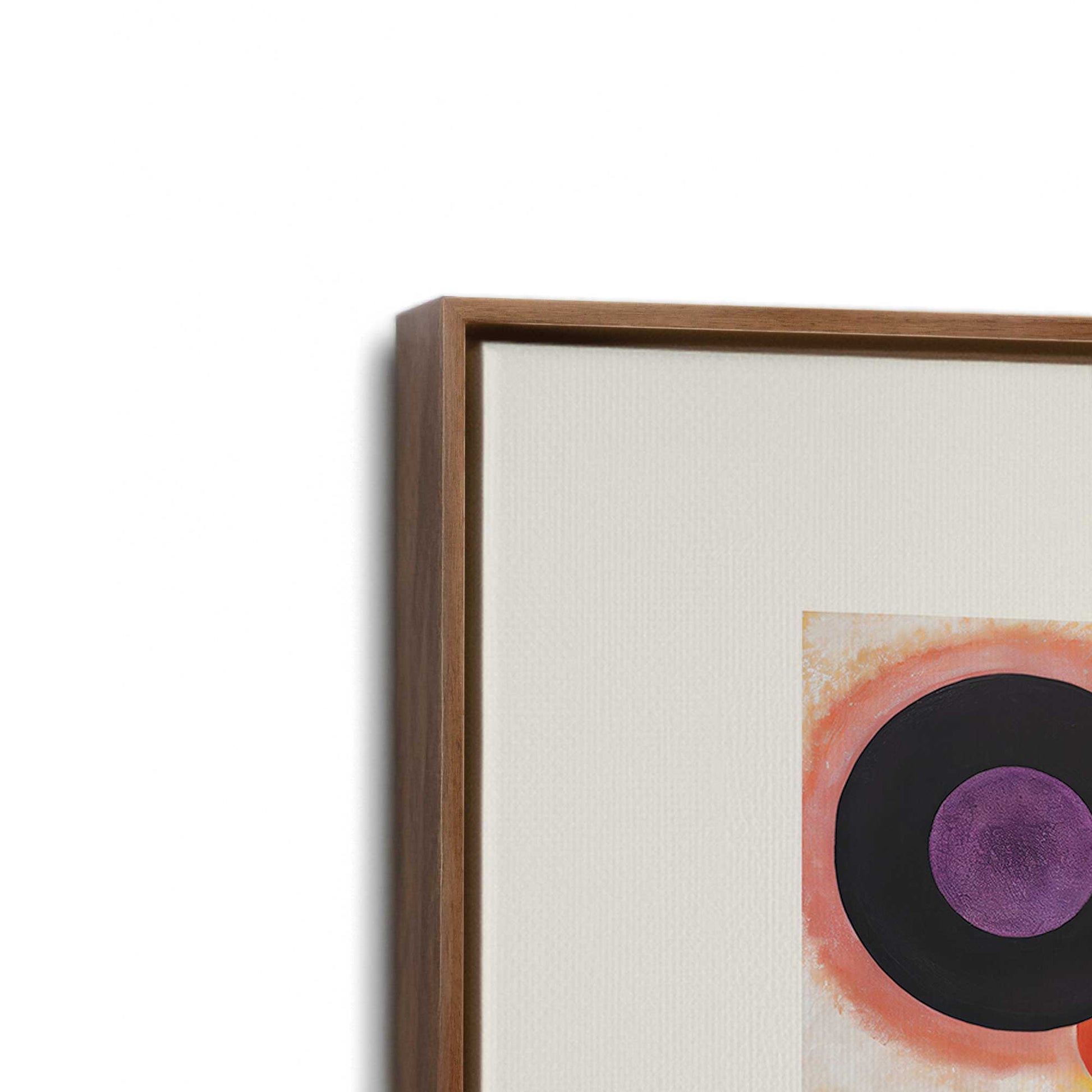 [Color:Walnut], Picture of art in a Walnut frame at an angle