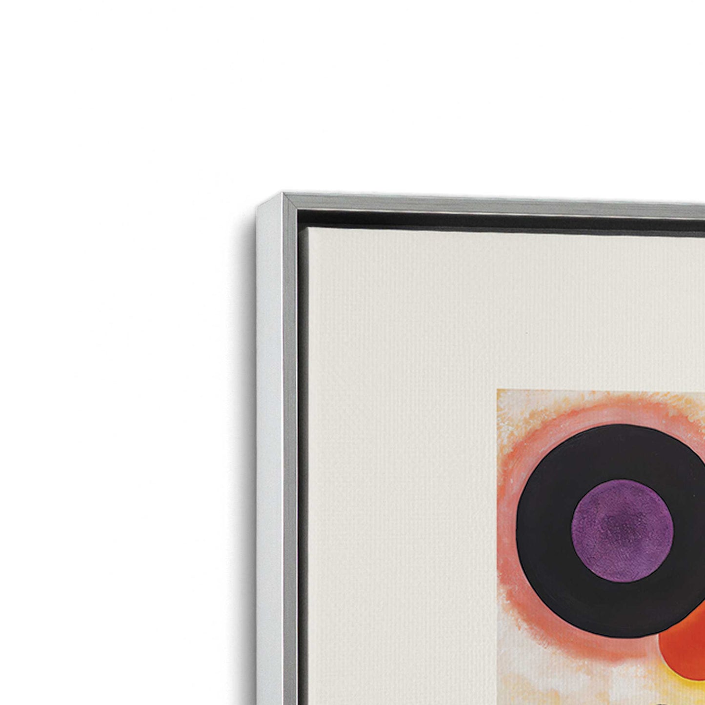 [Color:Polished Chrome], Picture of art in a Polished Chrome frame at an angle