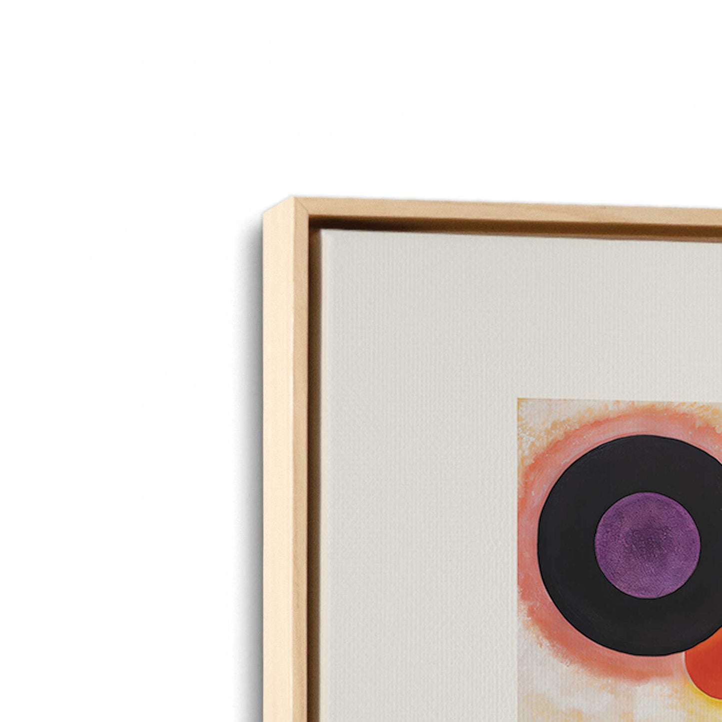 [Color:American Maple], Picture of art in a American Maple frame at an angle