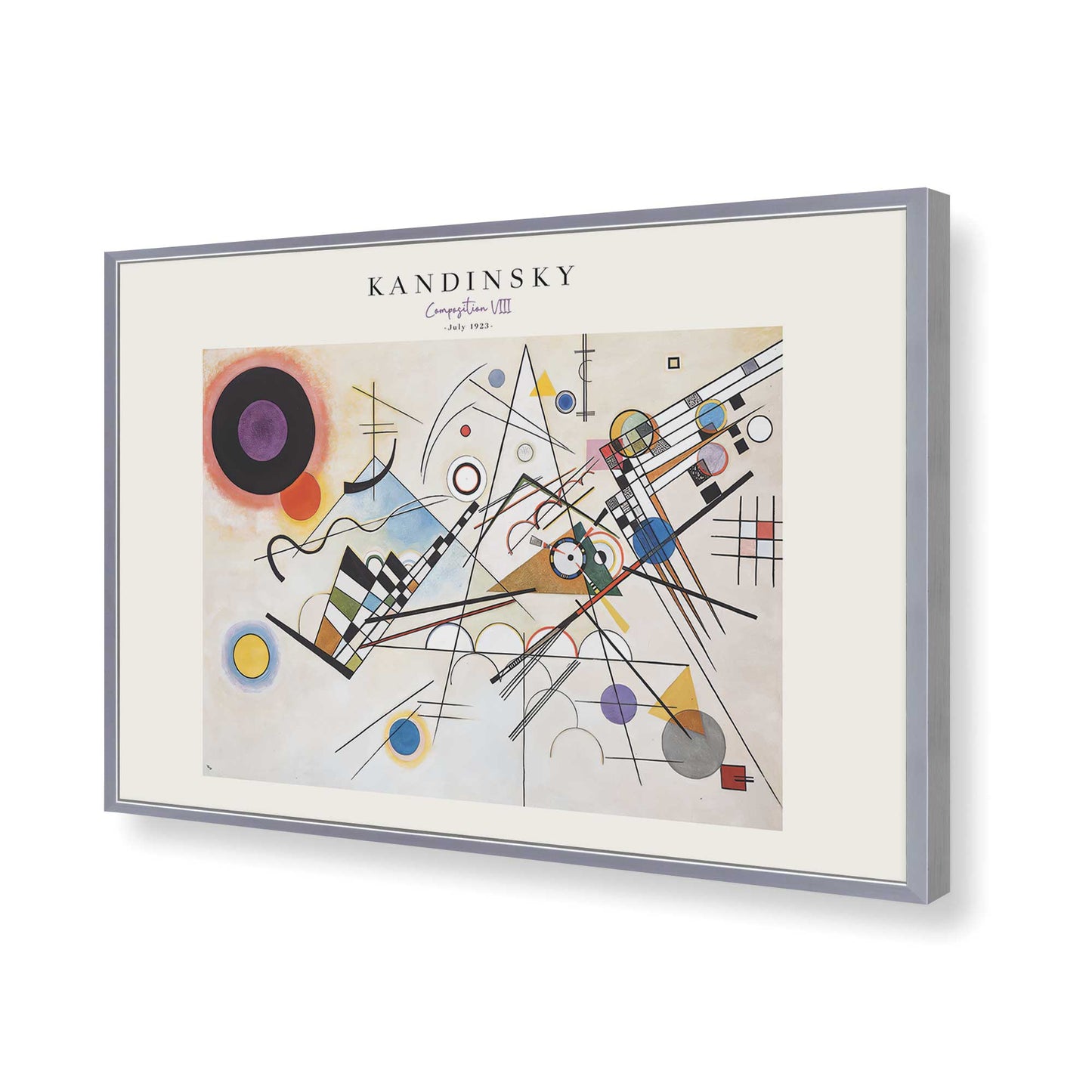 [Color:Polished Chrome], Picture of art in a Polished Chrome frame of the corner