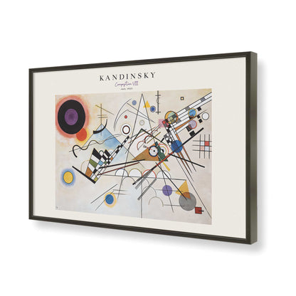 [Color:Satin Black], Picture of art in a Satin Black frame of the corner