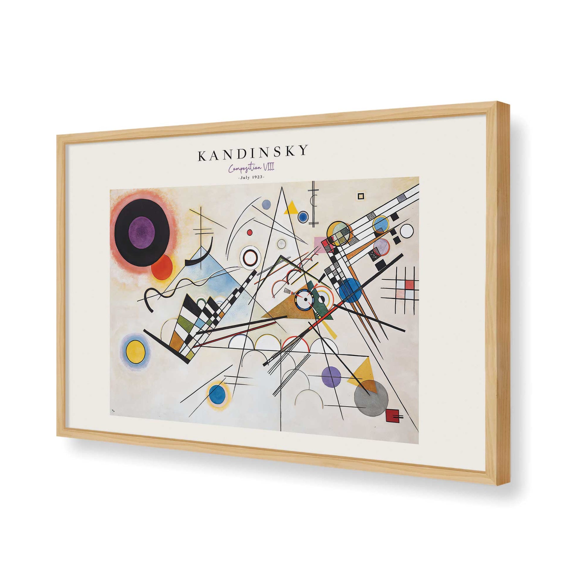 [Color:American Maple], Picture of art in a American Maple frame of the corner