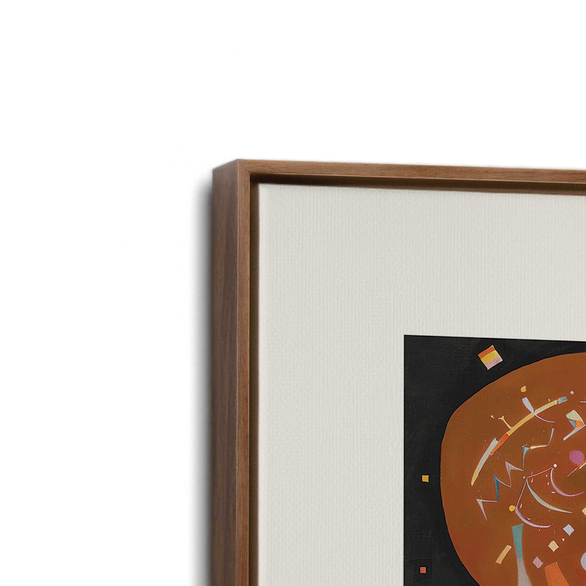 [Color:Walnut], Picture of art in a Walnut frame at an angle