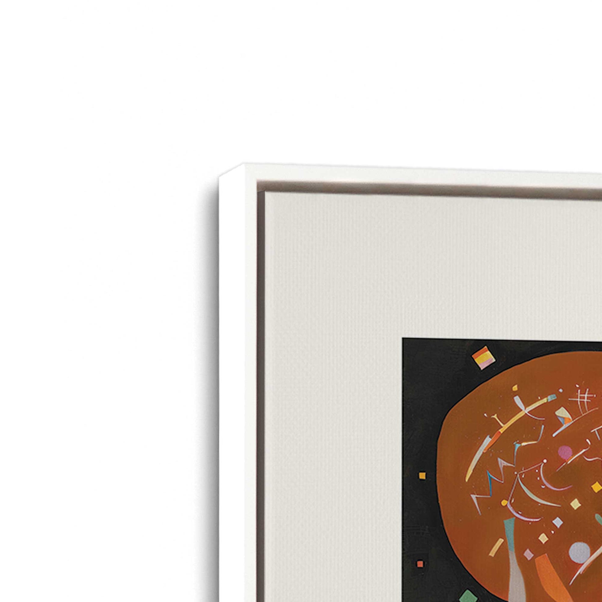 [Color:Opaque White], Picture of art in a White frame at an angle