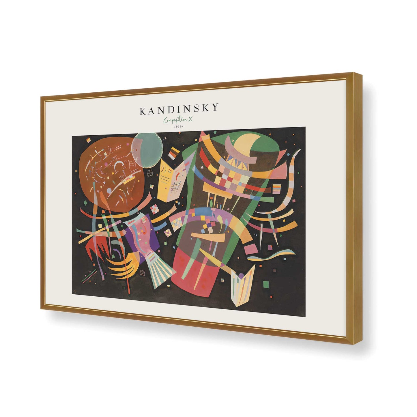 [Color:Polished Gold], Picture of art in a Polished Gold frame of the corner