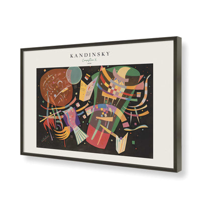 [Color:Satin Black], Picture of art in a Satin Black frame of the corner