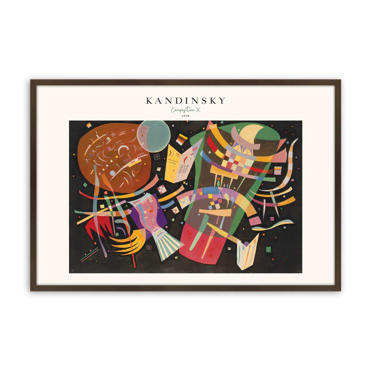 [Color:Brown], Picture of art in a Brown frame