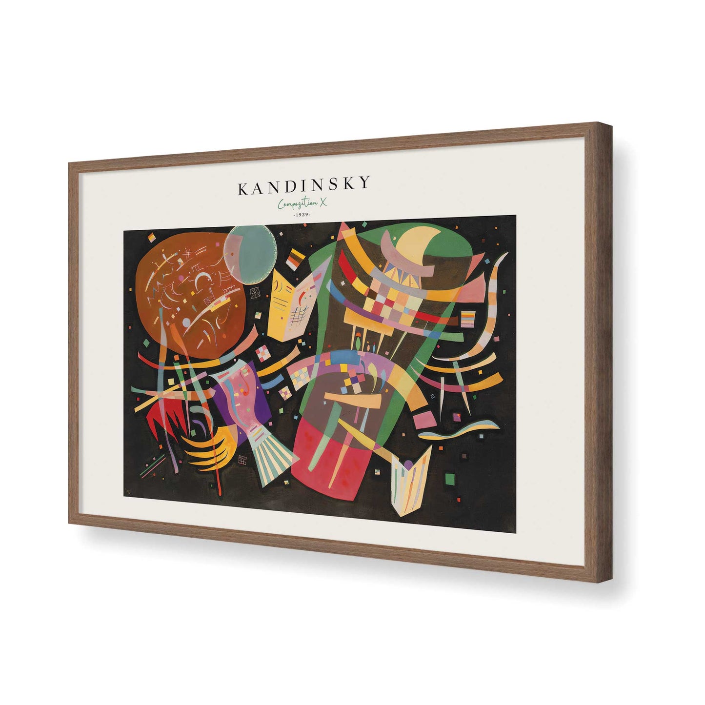 [Color:Walnut], Picture of art in a Walnut frame of the corner