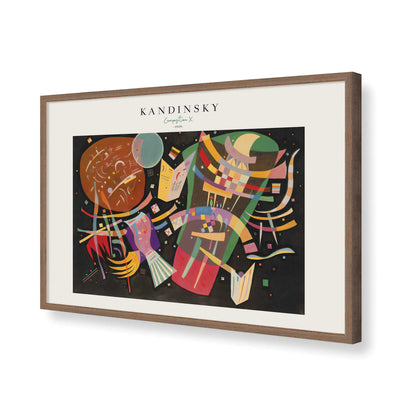 [Color:Walnut], Picture of art in a Walnut frame of the corner