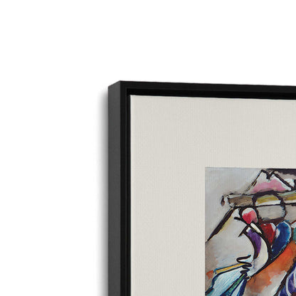 [Color:Satin Black], Picture of art in a Satin Black frame at an angle