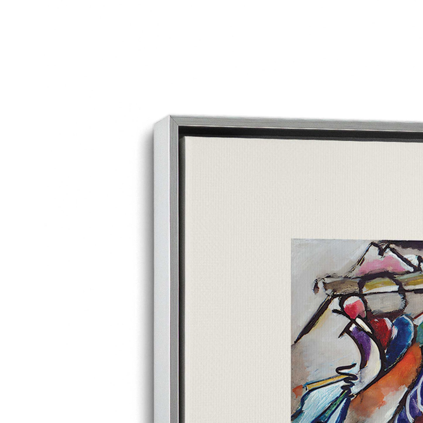 [Color:Polished Chrome], Picture of art in a Polished Chrome frame at an angle